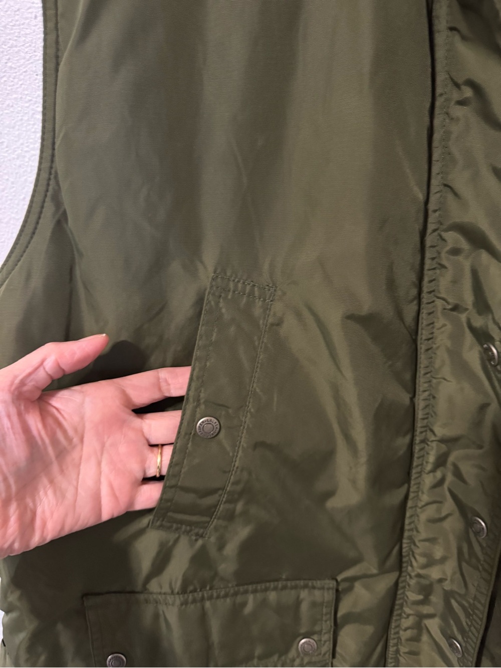 Vintage Lauren Ralph Lauren Cargo Vest Army Green Wool Hunting Dog Lined-2X - Picture 4 of 10